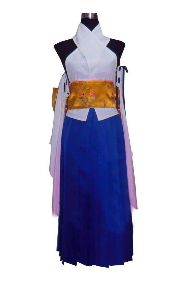 Game Costume Final Fantasy Yuna Kimono Summon Cosplay Costume - Click Image to Close